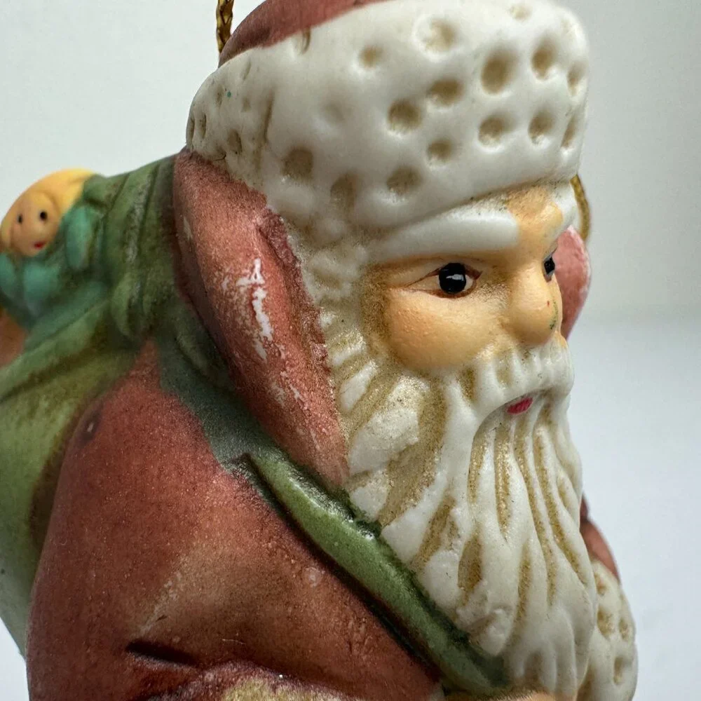 Vintage Christmas Tree Ornament Santa 1917s